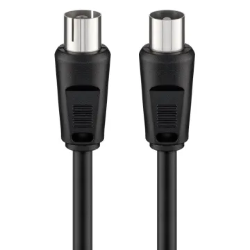 GOOBAY καλώδιο κεραίας αρσενικό σε θηλυκό 11723, <70dB, CCS, 5m, μαύρο