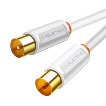 CABLETIME καλώδιο κεραίας CT-AV101-02, 75 Ohm, 3m, λευκό