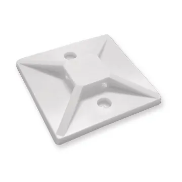 POWERTECH αυτοκόλλητη βάση δεματικών TIES-004, 30x30mm, 50τμχ, λευκό