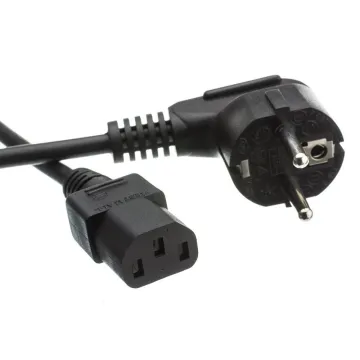 POWERTECH καλώδιο τροφοδοσίας PC CAB-P016, 3x 0.50mm², copper, 1.5m, μαύρο