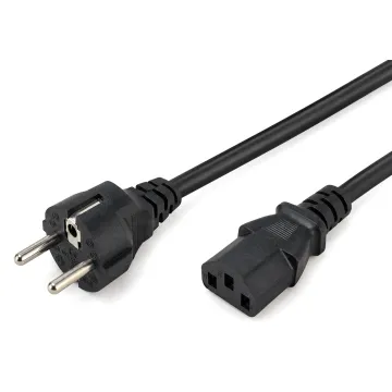 POWERTECH καλώδιο τροφοδοσίας CAB-P051, 3x 0.75mm², CCS, 1.5m, μαύρο