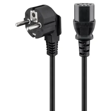 POWERTECH καλώδιο τροφοδοσίας CAB-P032, 3x 1mm², copper, 5m, μαύρο
