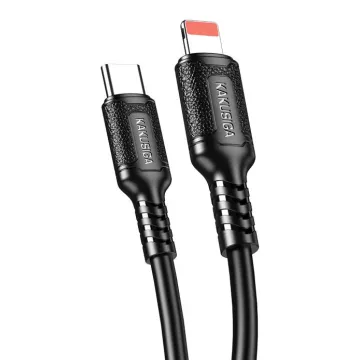 KAKUSIGA καλώδιο Lightning σε USB-C KSC-984, σιλικόνης, 27W, 480Mbps, 1m, μαύρο