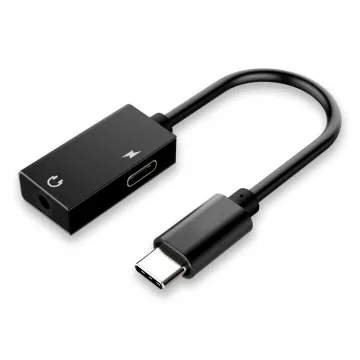POWERTECH αντάπτορας USB-C σε USB-C & 3.5mm CAB-UC053, μαύρος