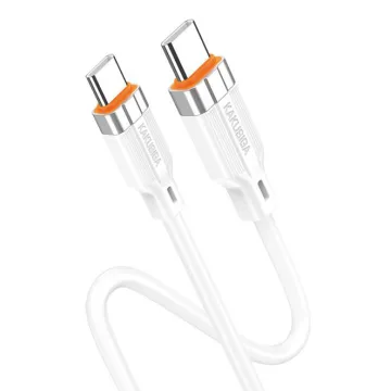 KAKUSIGA καλώδιο USB-C σε USB-C KSC-995, σιλικόνης, 100W, 480Mbps, 1m, λευκό