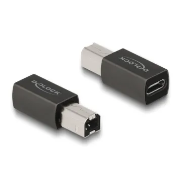 DELOCK αντάπτορας USB-C θηλυκό σε USB Type-B αρσενικό 65839, γκρι