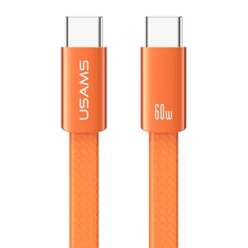 USAMS καλώδιο USB-C SJ783, 60W, 480Mbps, flat, 1.2m, μπλε