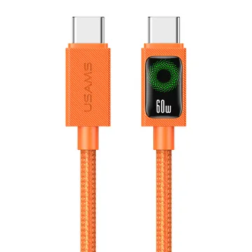 USAMS καλώδιο Lightning σε USB-C SJ770, 30W, 480Mbps, 1m, μαύρο