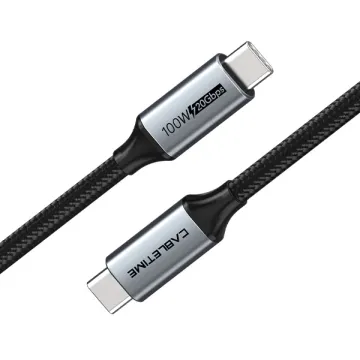 CABLETIME καλώδιο USB-C CT-C160-PU31-CMCM2, USB 3.2, 100W, 20Gbps, 4K, 1.5m, μαύρο