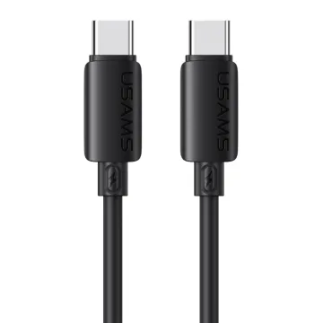 USAMS καλώδιο USB-C SJ787, σιλικόνης, 60W, 480Mbps, 1m, μαύρο