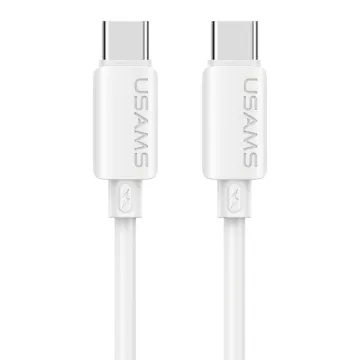 USAMS καλώδιο USB-C SJ787, σιλικόνης, 60W, 480Mbps, 1m, λευκό