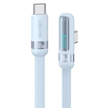 USAMS καλώδιο USB-C US-SJ653, 100W, 480Mbps, flat, 1.2m, μπλε