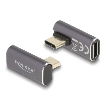 DELOCK αντάπτορας USB-C 60048, αρσενικό σε θηλυκό, 100W, 40Gbps, γκρι