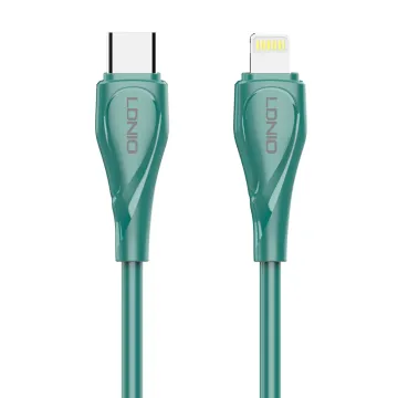 LDNIO καλώδιο Lightning σε USB-C LC601I, 30W PD, 1m, γκρι