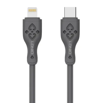 LDNIO καλώδιο USB-C σε USB-C LC671C, 65W PD, 1m, γκρι