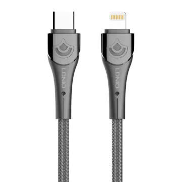 LDNIO καλώδιο USB-C σε USB-C LC811C, 65W PD, 1m, γκρι