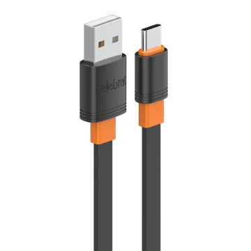 CELEBRAT καλώδιο USB-C σε USB CB-33C, flat, 3A, 1m, λευκό