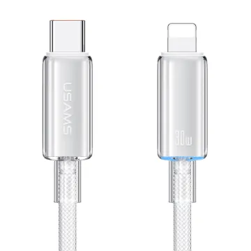 USAMS καλώδιο USB-C σε USB-C US-SJ691, 60W, 480Mbps, 1m, μαύρο