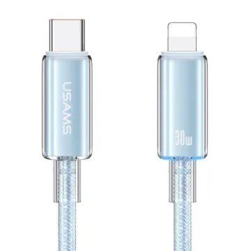 USAMS καλώδιο USB-C σε USB-C US-SJ691, 60W, 480Mbps, 1m, λευκό