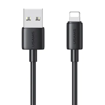 USAMS καλώδιο Lightning σε USB US-SJ709, 2.4A, 480Mbps, 1m, μαύρο