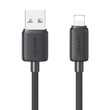 USAMS καλώδιο Lightning σε USB US-SJ689, 2.4A, 480Mbps, 1m, μαύρο