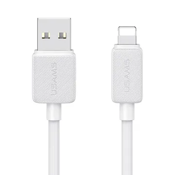 USAMS καλώδιο Lightning σε USB US-SJ689, 2.4A, 480Mbps, 1m, λευκό