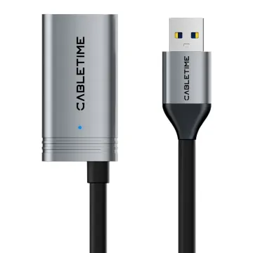 CABLETIME καλώδιο προέκτασης USB CT-AMAFA3, active, 5Gbps, 5m, μαύρο