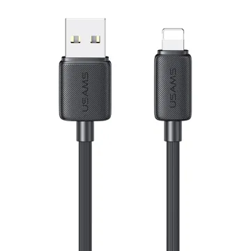 USAMS καλώδιο Lightning σε USB US-SJ694, 2.4A, 480Mbps, 2m, μαύρο