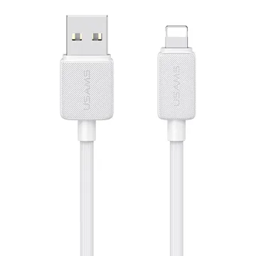 USAMS καλώδιο Lightning σε USB US-SJ694, 2.4A, 480Mbps, 2m, λευκό