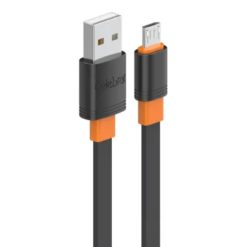 CELEBRAT καλώδιο micro USB σε USB CB-33M, flat, 2.1A, 1m, λευκό