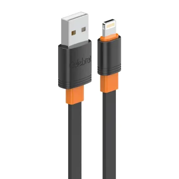 CELEBRAT καλώδιο Lightning σε USB CB-33L, flat, 2.4A, 1m, λευκό
