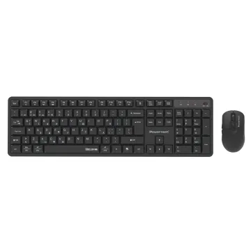 POWERTECH set ασύρματο ποντίκι & πληκτρολόγιο PT-1540, 2.4GHz & Bluetooth, αθόρυβο, μαύρο
