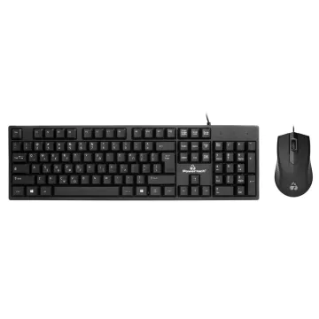 POWERTECH set ποντίκι & πληκτρολόγιο PT-1075, ενσύρματο, 1000DPI, μαύρο