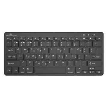POWERTECH ασύρματο πληκτρολόγιο PT-1153, 2.4GHz & Bluetooth, μαύρο