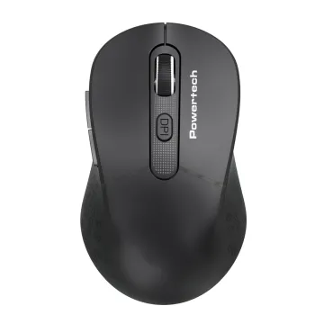 POWERTECH ασύρματο ποντίκι PT-1466, USB δέκτης, έως 1600DPI, μαύρο