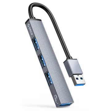 ORICO USB hub MH4PU-P με σφιγκτήρα, 4x θυρών, 5Gbps, USB σύνδεση, μαύρο