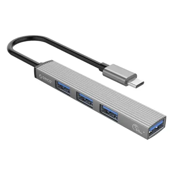 ORICO USB hub AH-13, 4x θυρών, USB 3.0, 5Gbps, USB-C σύνδεση, γκρι