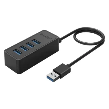 ORICO USB hub TWU32-4A, 4x θυρών, USB 3.0, 5Gbps, USB σύνδεση, έξτρα τροφοδοσία, μαύρο