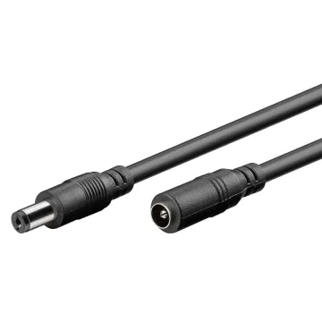 GOOBAY καλώδιο προέκτασης τροφοδοσίας 76671, 5.5x2.1mm, 5m, μαύρο