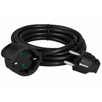 POWERTECH μπαλαντέζα ρεύματος PT-1562, 1x schuko, 16A, 5m, μαύρη