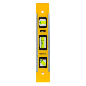 DELI αλφάδι DL290230 με 3 μάτια, πλαστικό, μαγνητικό, 23cm
