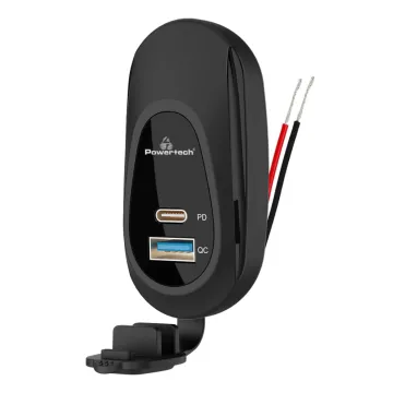 POWERTECH πρίζα USB για σκάφη & οχήματα PTL-026, USB & USB-C