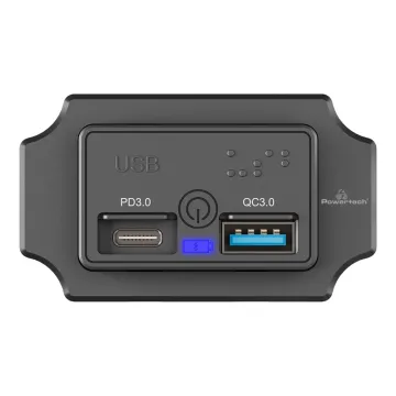 POWERTECH πρίζα USB για σκάφη & οχήματα PTL-009, USB & USB-C, 36W