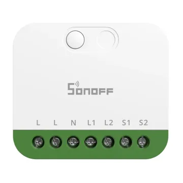 SONOFF smart διακόπτης MINI DUO, 2 κανάλια, WiFi, συμβατός με Matter, 16A, λευκός