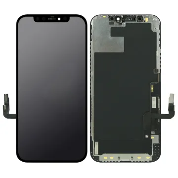 TW INCELL LCD για iPhone 12/12 Pro, camera-sensor ring, earmesh, μαύρη
