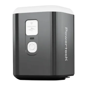 POWERTECH μίνι τρόμπα PT-1554 με φακό, 5W, επαναφορτιζόμενη, μαύρη