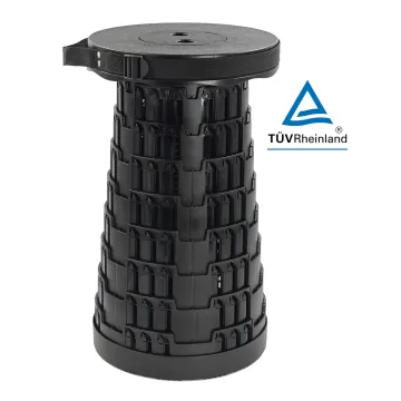 HOME USE πτυσσόμενο καρεκλάκι HUH-0230, αντοχή έως 250kg, 25.5x45cm, μαύρο
