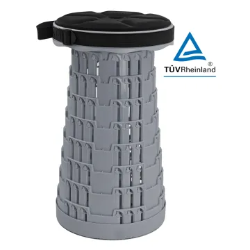 HOME USE πτυσσόμενο καρεκλάκι HUH-0236 με μαξιλάρι, αντοχή έως 250kg, 25.5x45cm, γκρι