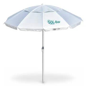 BRUNO ομπρέλα παραλίας αλουμινίου SOL-BAY BRN-0287, 2.2m, UPF 50+, σκελετός Fiberglass, ρυθμιζόμενη