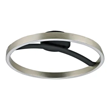 POWERTECH LED φωτιστικό οροφής HLL-0200, 29W, 4000K, Φ38x10cm, ασημί/μαύρο